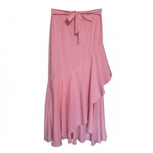 Soft girl pink maxi ruffle skirt medium poet core coquette romantic